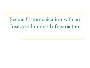 Secure Communication with an Insecure Internet Infrastructure