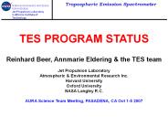 TES PROGRAM STATUS