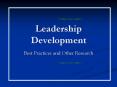 Leadership Development PowerPoint PPT Presentation