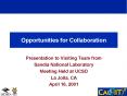 Opportunities for Collaboration PowerPoint PPT Presentation