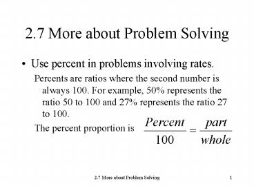 Use percent in problems involving rates'