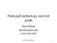 Pushpull technology survival guide PowerPoint PPT Presentation
