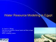 Water Resource Modeling in Egypt