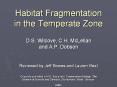 Habitat Fragmentation in the Temperate Zone PowerPoint PPT Presentation