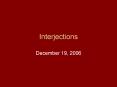 Interjections PowerPoint PPT Presentation