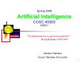 Spring 2006 Artificial Intelligence COSC40503 WEEK 3 PowerPoint PPT Presentation