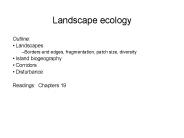 Landscape ecology