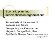 Scenario planning interventions in organizations