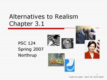 Alternatives to Realism Chapter 3'1