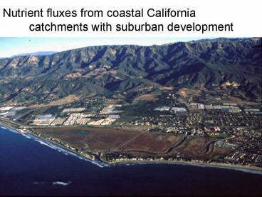 Nutrient fluxes from coastal California