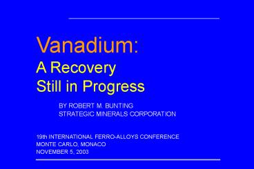 Vanadium: