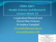 HSBH 1007: Health Science and Research Lecture Week 13 PowerPoint PPT Presentation