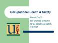 Occupational Health PowerPoint PPT Presentation