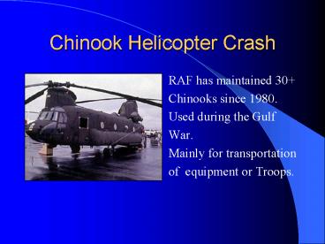 Chinook Helicopter Crash