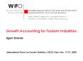 Growth Accounting for Tourism Industries PowerPoint PPT Presentation