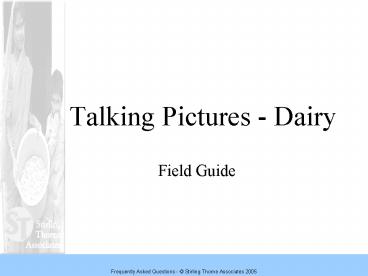 Talking Pictures Dairy