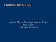 Proposal for APPSC PowerPoint PPT Presentation