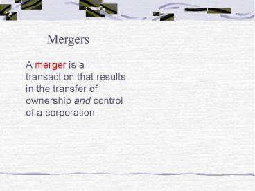 Mergers