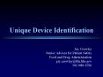 Unique Device Identification PowerPoint PPT Presentation