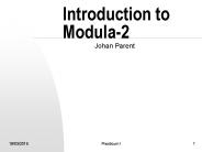 Introduction to Modula-2
