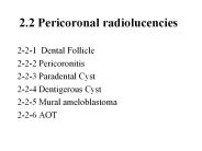 2.2 Pericoronal radiolucencies
