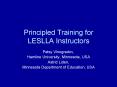 Principled Training for LESLLA Instructors PowerPoint PPT Presentation