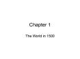 The World in 1500 PowerPoint PPT Presentation