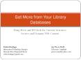 Get More from Your Library Databases PowerPoint PPT Presentation