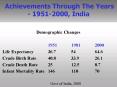 Achievements Through The Years 19512000, India PowerPoint PPT Presentation
