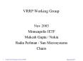 VRRP Working Group PowerPoint PPT Presentation