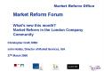 Market Reform Forum What PowerPoint PPT Presentation