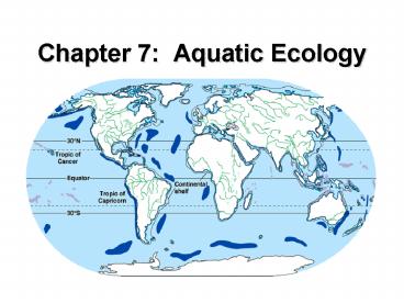 Chapter 7: Aquatic Ecology