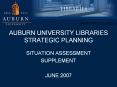 AUBURN%20UNIVERSITY%20LIBRARIES%20STRATEGIC%20PLANNING PowerPoint PPT Presentation