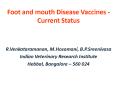 Foot and mouth Disease Vaccines Current Status PowerPoint PPT Presentation