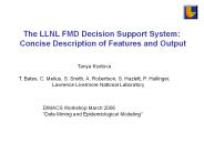 The LLNL FMD Decision Support System:
