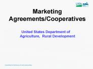 Marketing AgreementsCooperatives