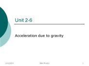 Acceleration due to gravity
