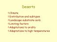 Deserts PowerPoint PPT Presentation