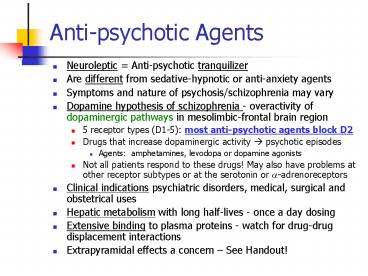 Antipsychotic Agents