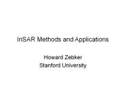 InSAR Methods and Applications