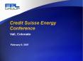 Credit Suisse Energy Conference PowerPoint PPT Presentation