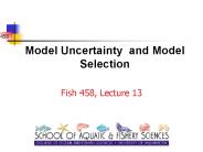 Model Uncertainty and Model Selection