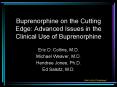 Buprenorphine on the Cutting Edge: Advanced Issues in the Clinical Use of Buprenorphine PowerPoint PPT Presentation