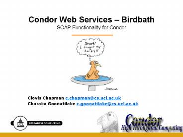 Condor Web Services 