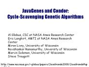JavaGenes and Condor: Cycle-Scavenging Genetic Algorithms