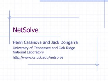 NetSolve