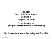 CS61C Machine Structures Lecture 1