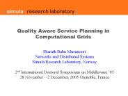 Quality Aware Service Planning in Computational Grids