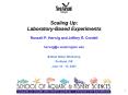 Scaling Up: LaboratoryBased Experiments Russell P' Herwig and Jeffery R' Cordell herwigu'washington' PowerPoint PPT Presentation