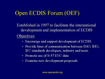 Open ECDIS Forum OEF